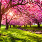 Cherry tree blossom explosion in Hurd Park, Dover, New Jersey